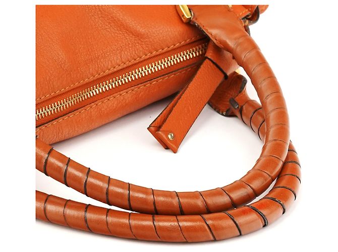 Chloé Borsa 2-Way Marcie in pelle marrone chiaro - vista 12
