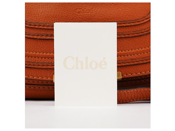 Chloé Borsa 2-Way Marcie in pelle marrone chiaro - vista 13