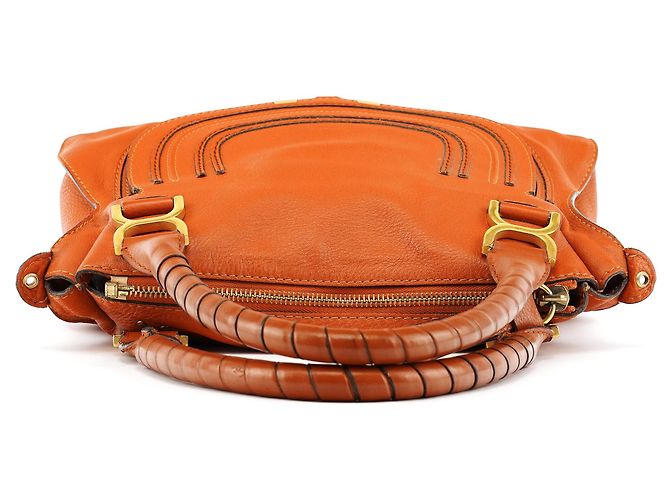 Chloé Borsa 2-Way Marcie in pelle marrone chiaro - vista 4
