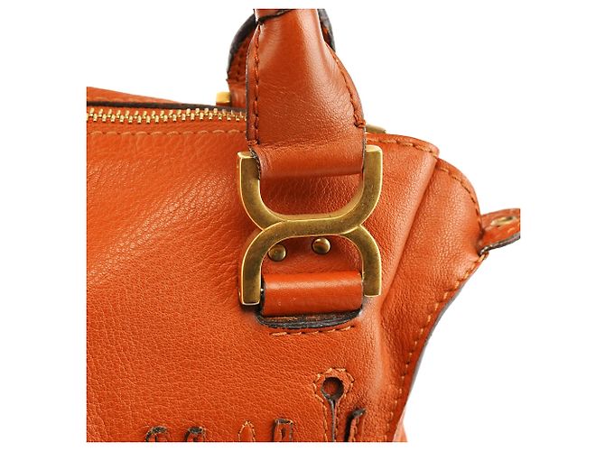 Chloé Borsa 2-Way Marcie in pelle marrone chiaro - vista 7