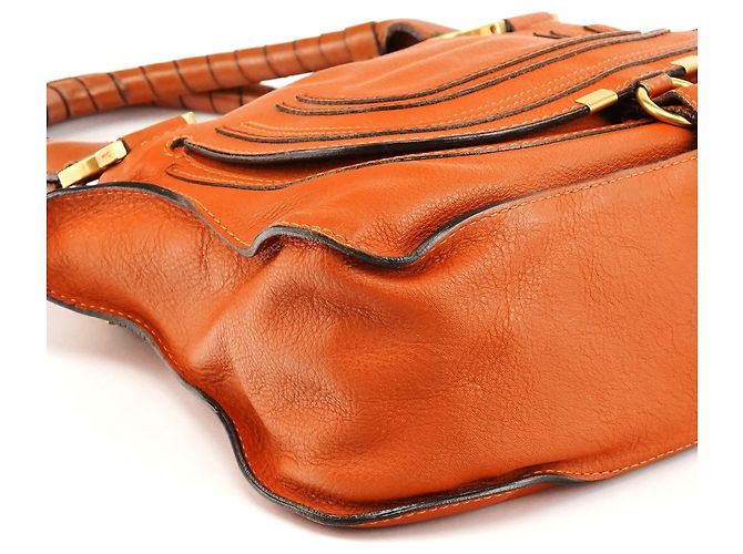 Chloé Borsa 2-Way Marcie in pelle marrone chiaro - vista 8