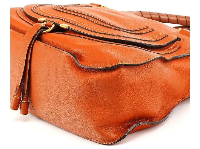 Chloé Borsa 2-Way Marcie in pelle marrone chiaro - vista 9
