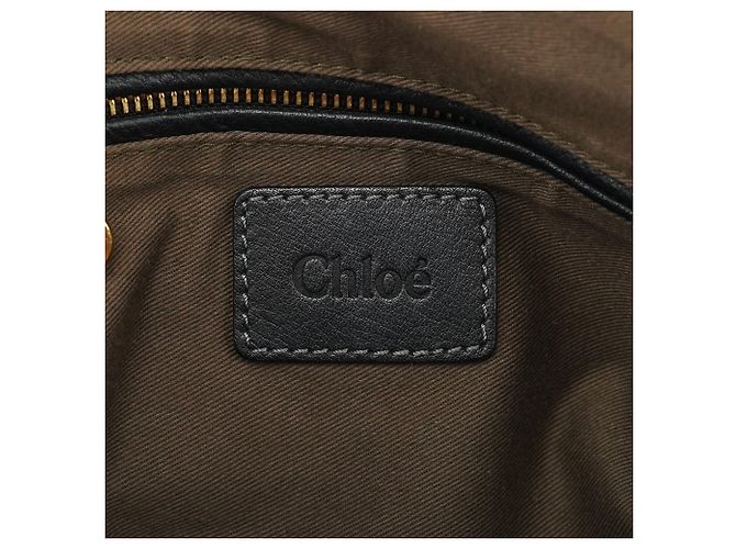 Chloé Borsa Marcie 2-Way in pelle martellata nera - vista 11