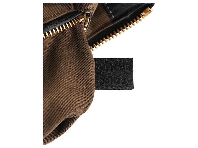 Chloé Borsa Marcie 2-Way in pelle martellata nera - vista 12