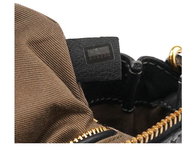 Chloé Borsa Marcie 2-Way in pelle martellata nera - vista 13