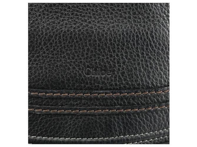 Chloé Borsa Marcie 2-Way in pelle martellata nera - vista 6