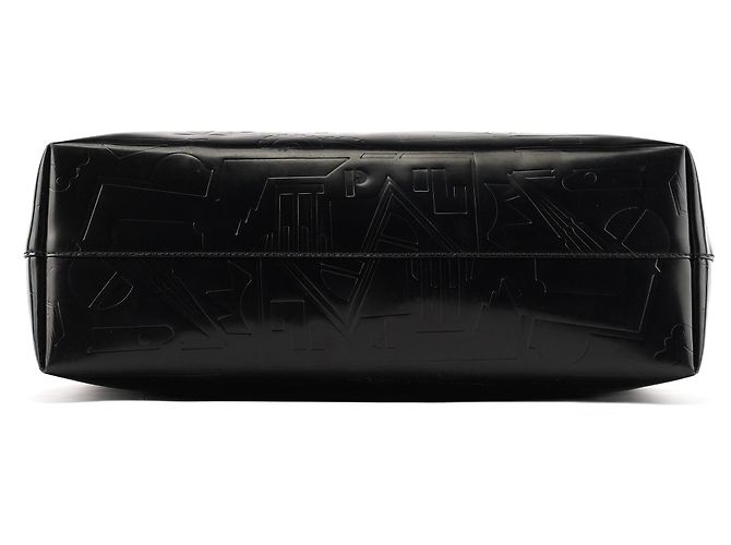 Prada Borsa Tote in pelle Spazzolato embossed nera - vista 4