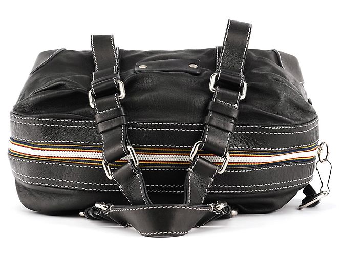 Chloé Borsa Bowling Patsy in pelle di vitello nera - vista 4