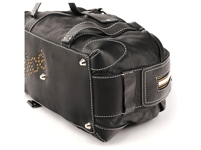 Chloé Borsa Bowling Patsy in pelle di vitello nera - vista 8