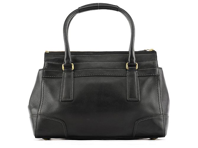 Coach Borsa Tote 11047 in pelle nera con chiusura turnlock - vista 3