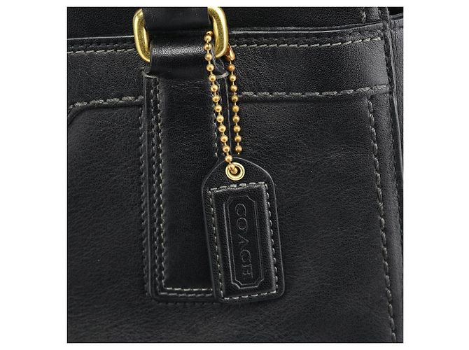 Coach Borsa Tote 11047 in pelle nera con chiusura turnlock - vista 7