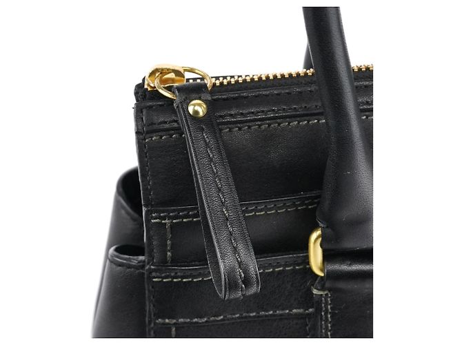 Coach Borsa Tote 11047 in pelle nera con chiusura turnlock - vista 8