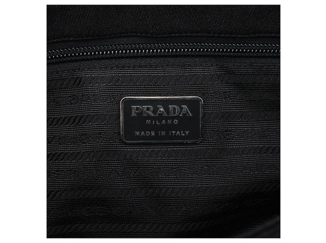 Prada Borsa Tote B6686 Black Tessuto Nylon Mesh - vista 13