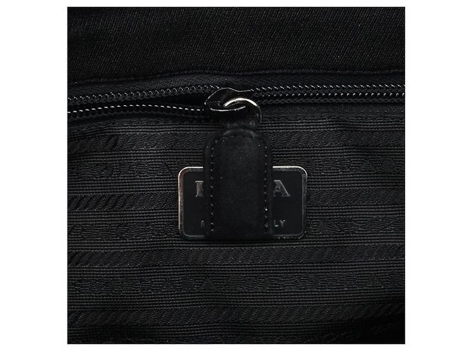 Prada Borsa Tote B6686 Black Tessuto Nylon Mesh - vista 14