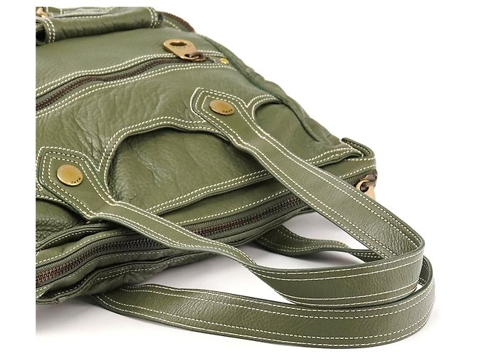 Marc by Marc Jacobs Olive Pebbled Leather Multi-Pocket Tote Bag - Ansicht 13