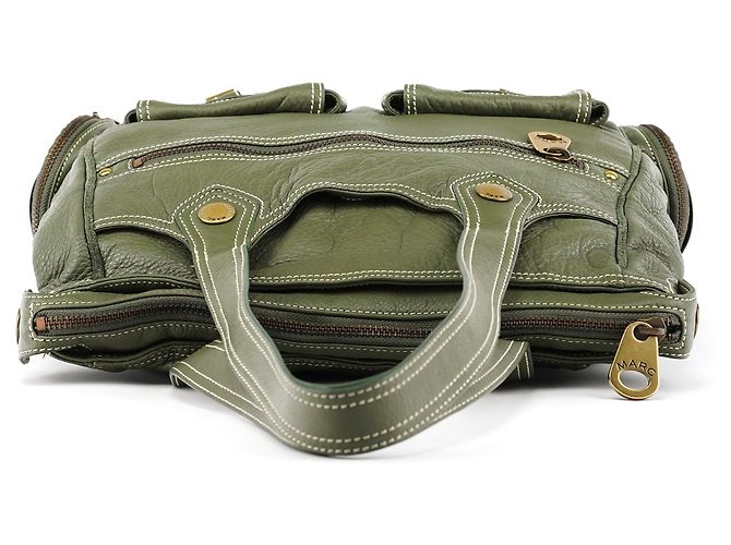 Marc by Marc Jacobs Olive Pebbled Leather Multi-Pocket Tote Bag - Ansicht 4