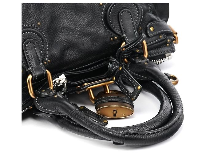 Chloé Borsa a tracolla Paddington in pelle nera - vista 13