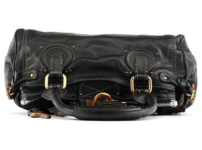 Chloé Borsa a tracolla Paddington in pelle nera - vista 4