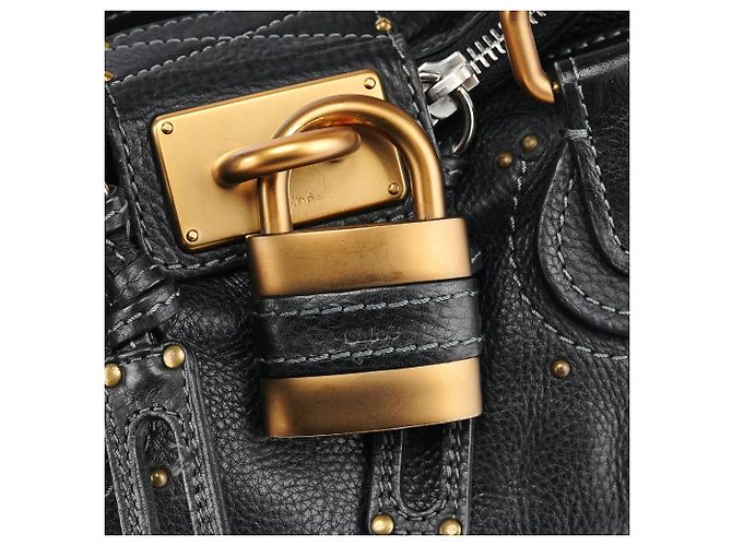 Chloé Borsa a tracolla Paddington in pelle nera - vista 6