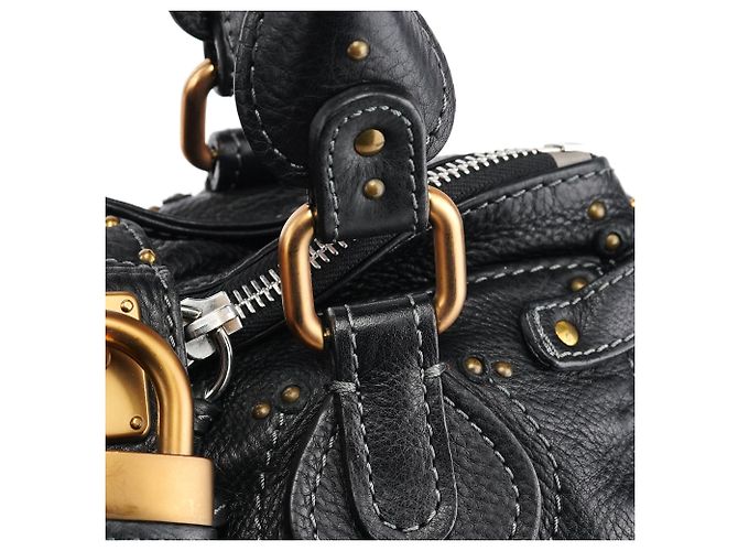 Chloé Borsa a tracolla Paddington in pelle nera - vista 7
