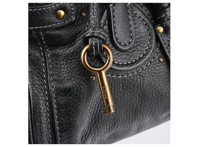 Chloé Borsa a tracolla Paddington in pelle nera - vista 8