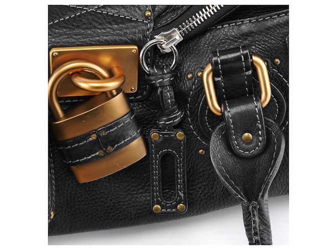 Chloé Borsa a tracolla Paddington in pelle nera - vista 9