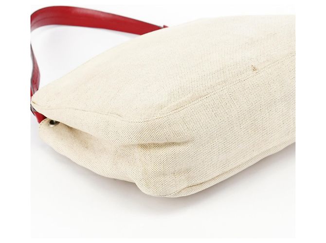 Prada Borsa a tracolla B8889 Beige Red Canapa Tea - vista 8