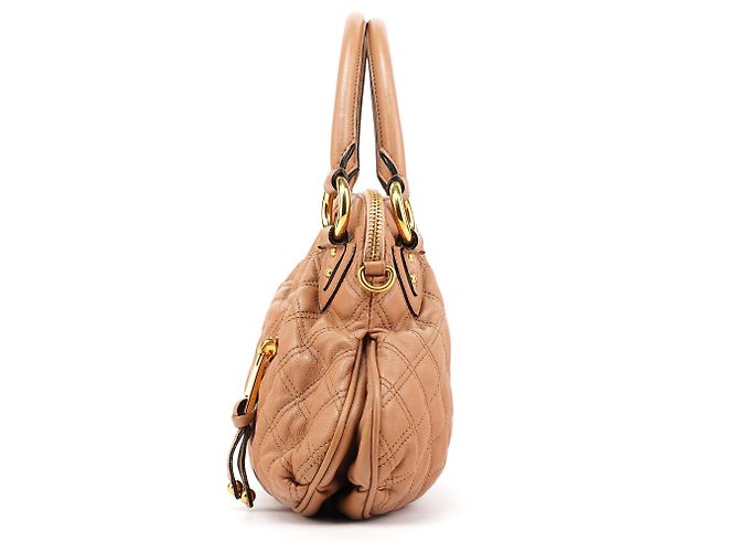 Marc Jacobs Borsa a tracolla Stam in pelle trapuntata beige - vista 2
