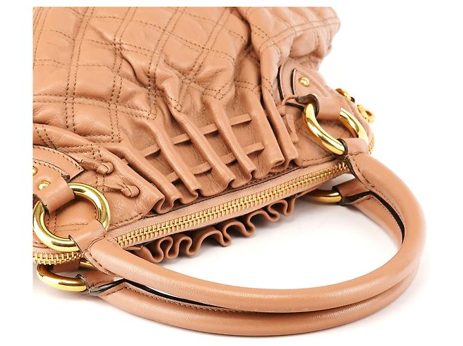Marc Jacobs Borsa a tracolla Stam in pelle trapuntata beige - vista 9