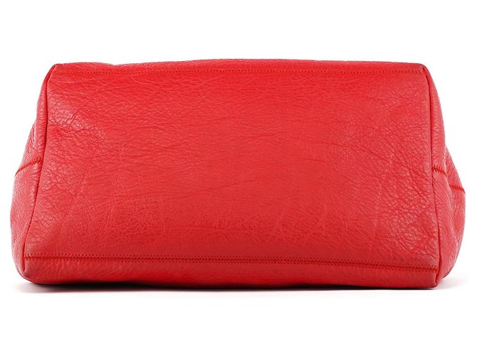 Miu Miu mala Tote em pele de vitela vermelha com fivela - vista 4