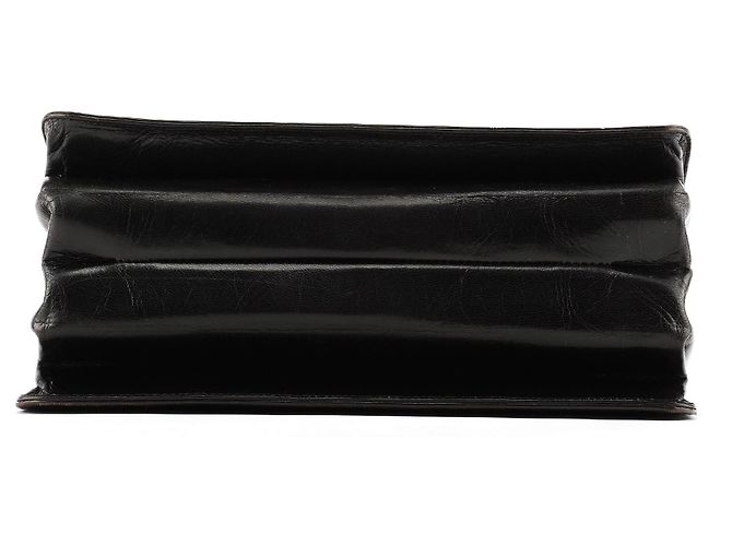 Prada Bolsa de ombro em couro Vitello castanho com fivela - vista 5