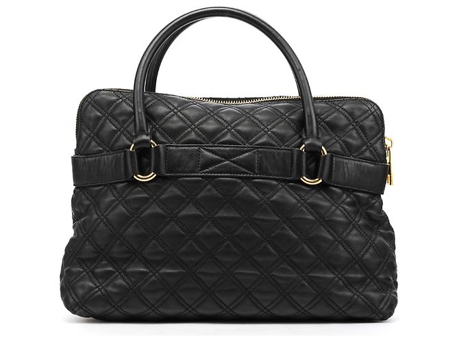 Marc Jacobs mala Tote de Couro Acolchoado Preta com Laço - vista 3