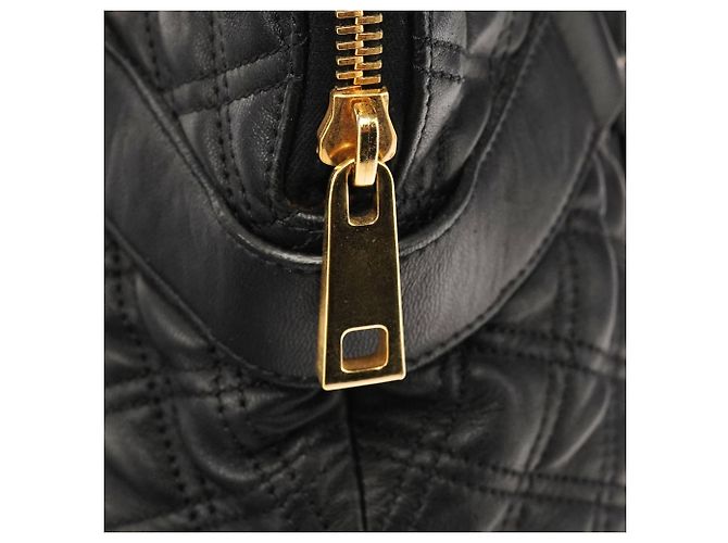 Marc Jacobs mala Tote de Couro Acolchoado Preta com Laço - vista 7