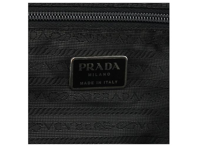 Prada Borsa Tote Sport B9423 Grey Black in lana e pelle - vista 13