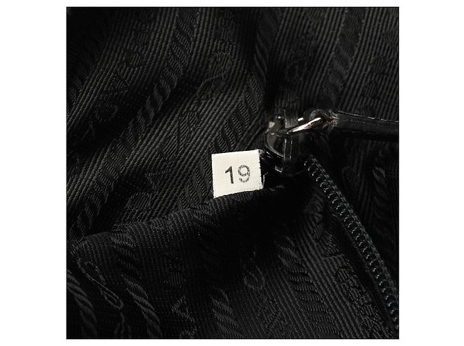 Prada Borsa Tote Sport B9423 Grey Black in lana e pelle - vista 15