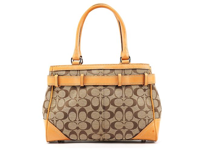 Coach Borsa a mano FS8K06 Beige Tan Signature Canvas - vista 3