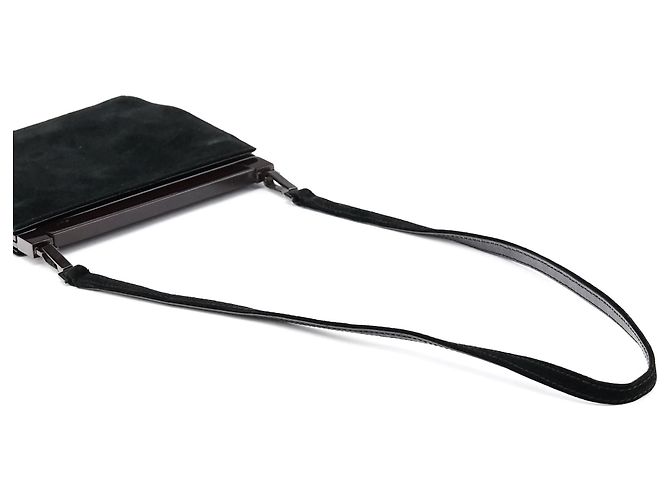 Gucci Borsa crossbody in camoscio nero - vista 12