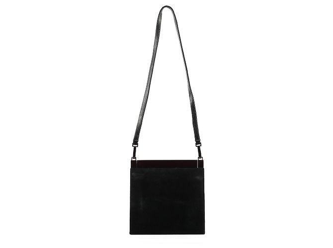 Gucci Borsa crossbody in camoscio nero - vista 3