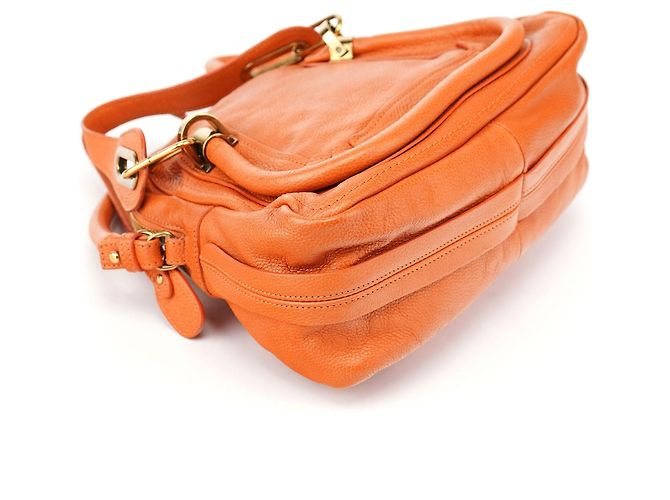 Chloé Borsa a tracolla 2-Way Paraty in pelle arancione - vista 11