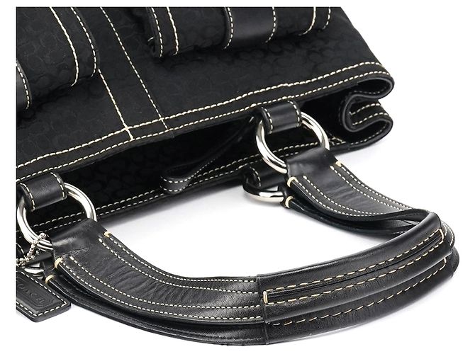 Coach Borsa Tote 3646 Black Signature Soho Tote Bag - vista 11