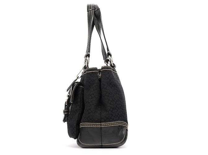 Coach Borsa Tote 3646 Black Signature Soho Tote Bag - vista 2