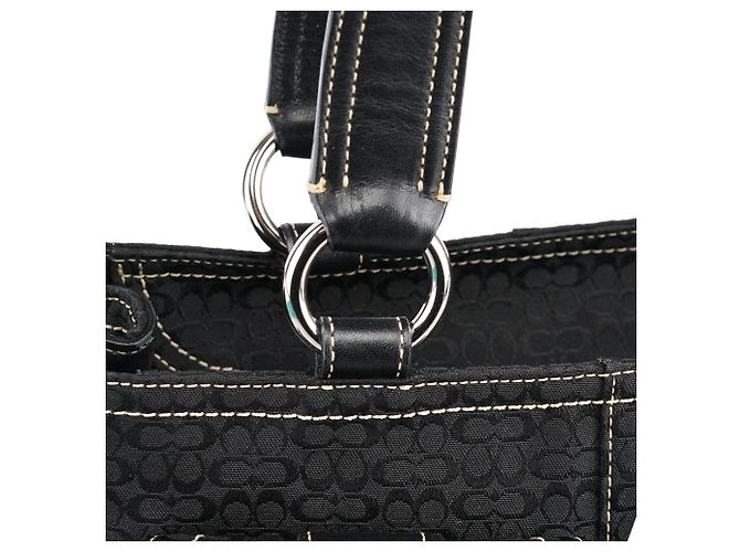 Coach Borsa Tote 3646 Black Signature Soho Tote Bag - vista 7