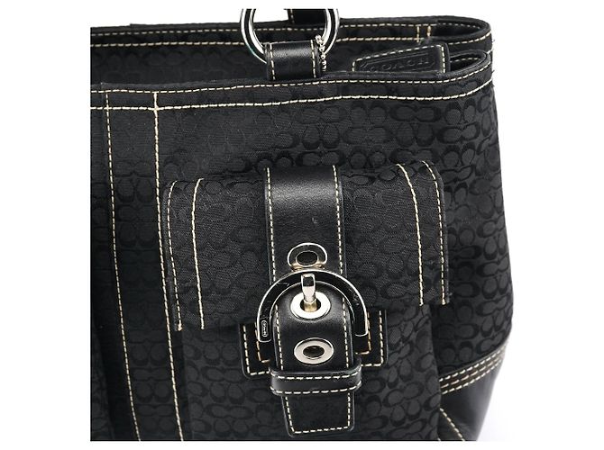 Coach Borsa Tote 3646 Black Signature Soho Tote Bag - vista 8