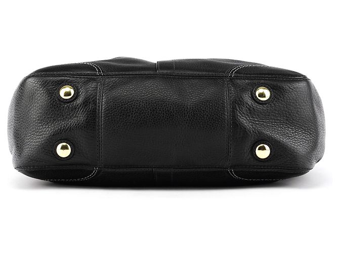 Coach Borsa Tote Hamptons in pelle martellata nera F12476 - vista 4