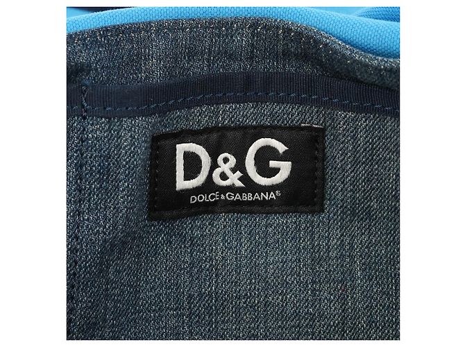 Dolce & Gabbana Borsa a tracolla Predators in tela denim blu - vista 13
