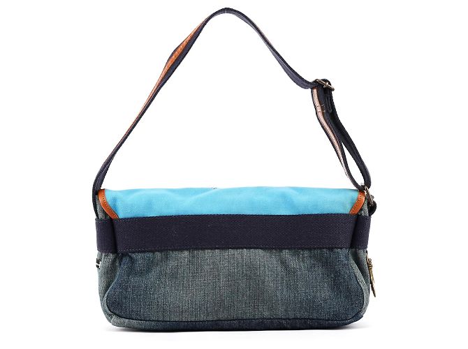 Dolce & Gabbana Borsa a tracolla Predators in tela denim blu - vista 3