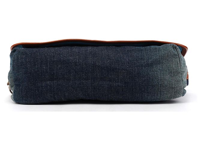 Dolce & Gabbana Borsa a tracolla Predators in tela denim blu - vista 5