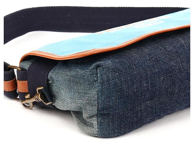 Dolce & Gabbana Borsa a tracolla Predators in tela denim blu - vista 9