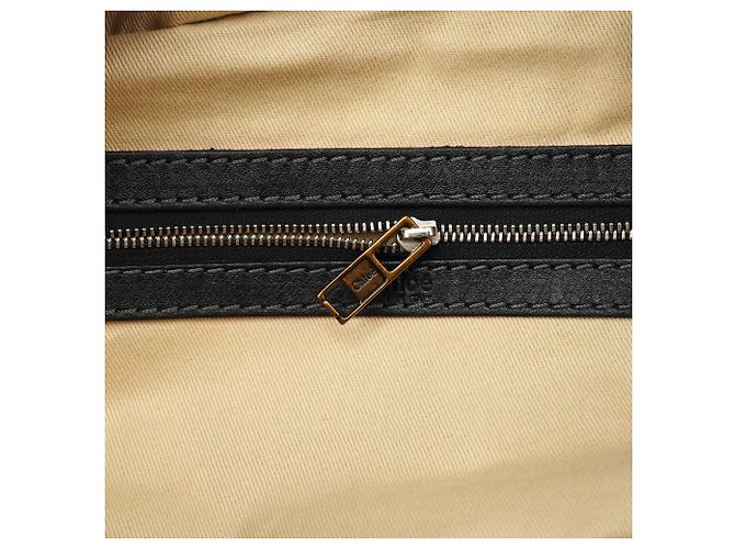 Chloé Borsa Tote in pelle nera con tasca - vista 16