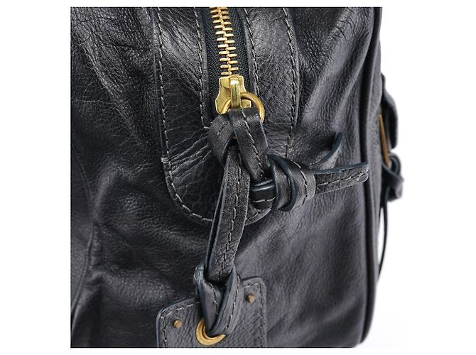 Chloé Borsa Tote in pelle nera con tasca - vista 9